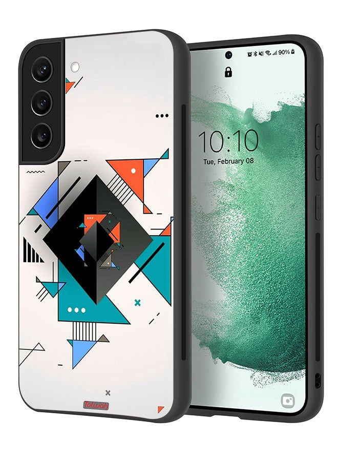 Tolwak Samsung Galaxy S21 FE 5G Protective Case Cover Square And Triangle Shapes Abstract Pattern - Image 1