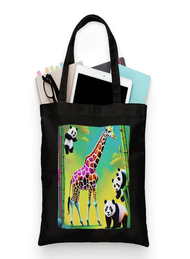 PrintingZone Canvas Tote Bags for Women with Zip, College Bag for Girls, 100% Organic Cotton Tote Bag for Shopping, Travel & Beach(BTB-89)(BTB-89) - Image 1
