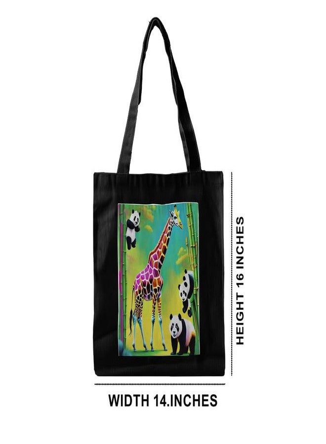 PrintingZone Canvas Tote Bags for Women with Zip, College Bag for Girls, 100% Organic Cotton Tote Bag for Shopping, Travel & Beach(BTB-89)(BTB-89) - Image 5