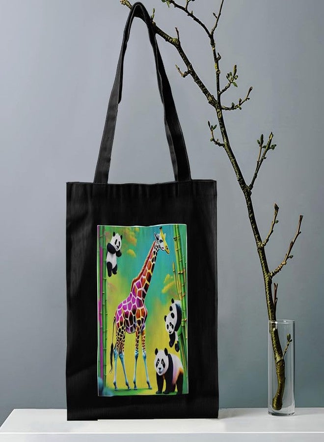 PrintingZone Canvas Tote Bags for Women with Zip, College Bag for Girls, 100% Organic Cotton Tote Bag for Shopping, Travel & Beach(BTB-89)(BTB-89) - Image 2
