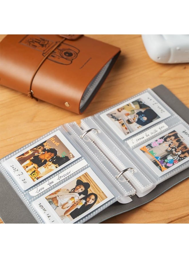 SahlTech 200 Pockets Photo Album For Fujifilm Instax Mini Camera, Mini instant film photo album, For Fujifilm Instax Mini 12 11 9 40 90 8 7 Evo LiPlay Instant Camera, 2x3 Photo Album (brown) - Image 3