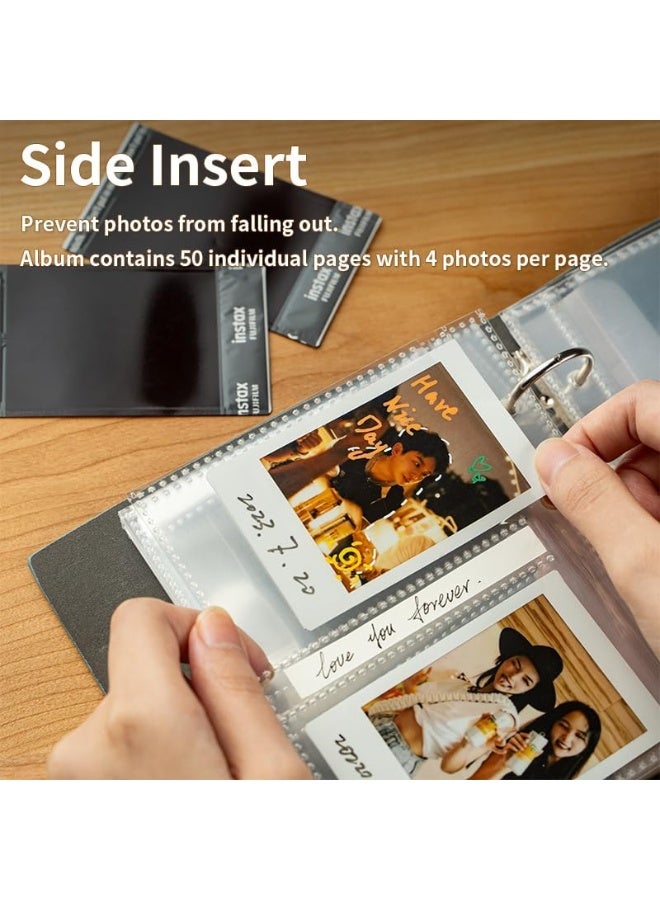 SahlTech 200 Pockets Photo Album For Fujifilm Instax Mini Camera, Mini instant film photo album, For Fujifilm Instax Mini 12 11 9 40 90 8 7 Evo LiPlay Instant Camera, 2x3 Photo Album (brown) - Image 4