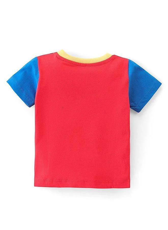 Babyhug Disney Babyhug Disney Cotton Knit Half Sleeves Donald Duck Graphics Printed T-Shirt - Red