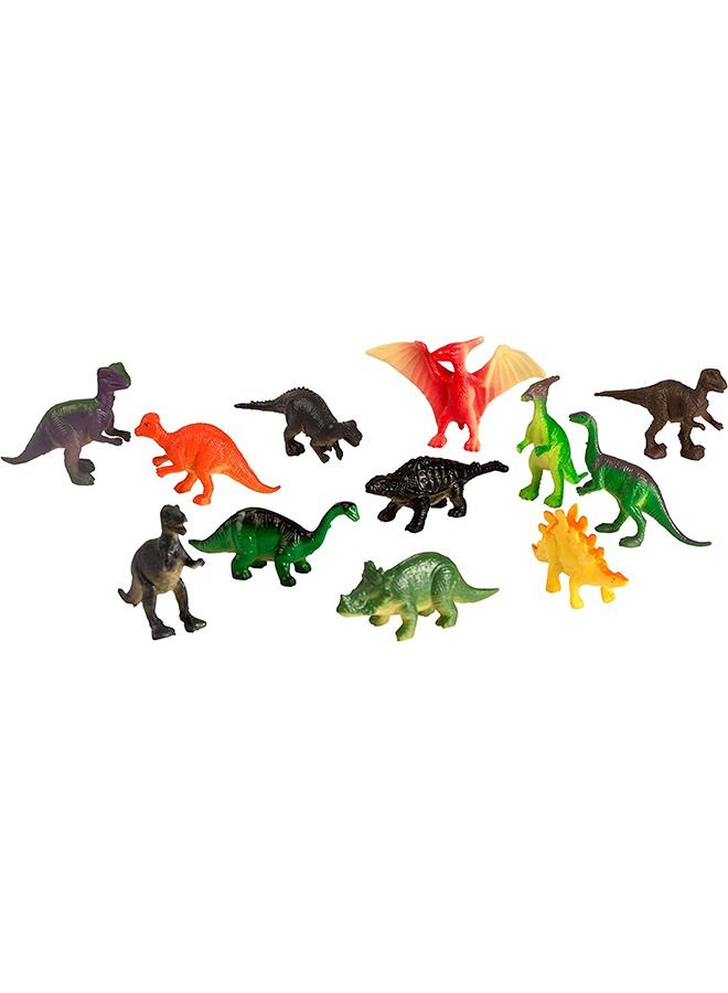 12PCS Mini Dinosaur Toy, Plastic Simulation Dinosaur Model, PVC Solid Dinosaur Model Birthday Party Gift Children's Toy - Image 2