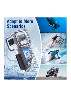 KASTWAVE Waterproof Housing Case for DJI Osmo Pocket 3, Touchscreen Underwater Diving Protective Shell Waterproof up to 50m/164/ft with Helmet Bracket & 1/4 Bracket Accessories  - Image 5