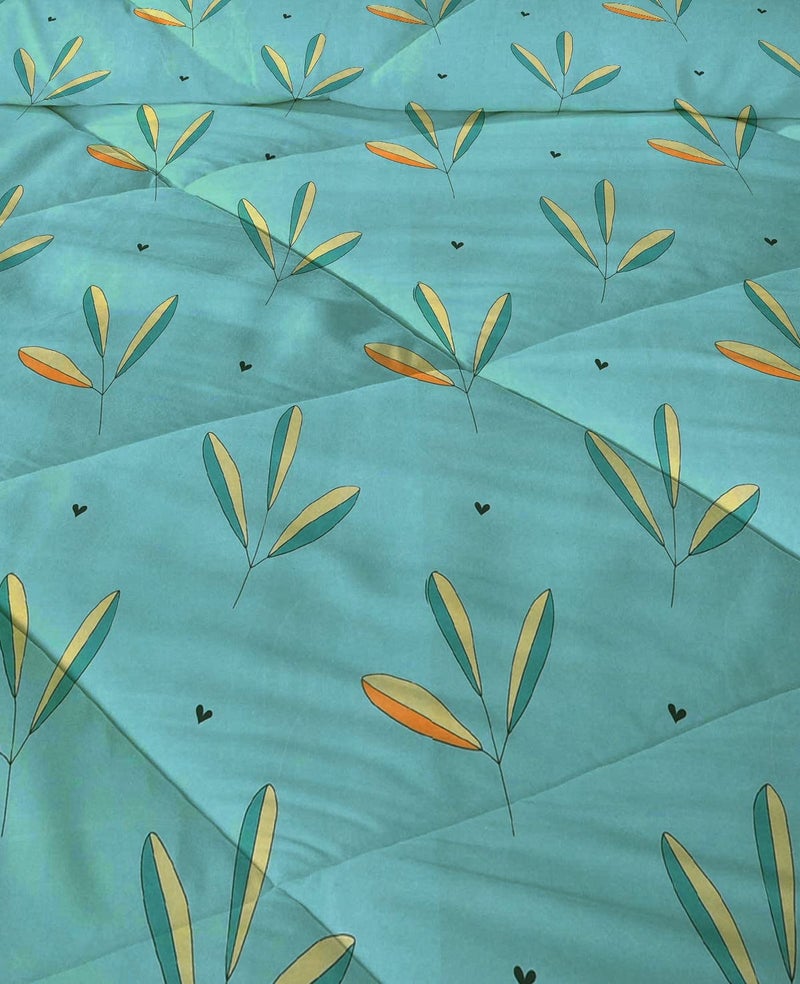 VAS COLLECTIONS 220 GSM Reversible Microfiber AC Comforter/Blanket/Quilt/Duvets for Winter Single Size Bed (240X152 cm, Light Green) - Image 4