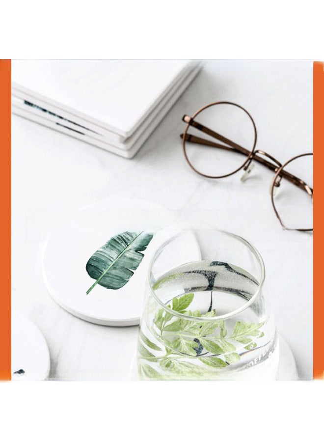 Ceramic Coaster Printing Pattern Ceramic Absorbent Coaster Car Coaster Accompanying Gift Company LOGO Production-Color:Square 10*10-Specifications:Blank Blank (Bubble Bag)  - Image 3