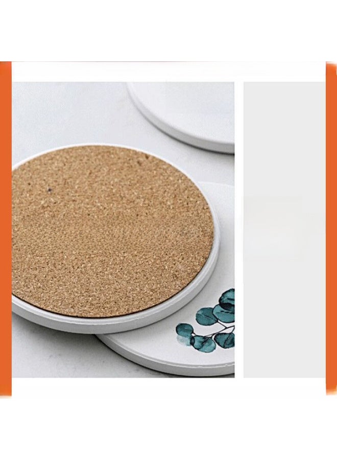 Ceramic Coaster Printing Pattern Ceramic Absorbent Coaster Car Coaster Accompanying Gift Company LOGO Production-Color:Square 10*10-Specifications:Blank Blank (Bubble Bag)  - Image 4