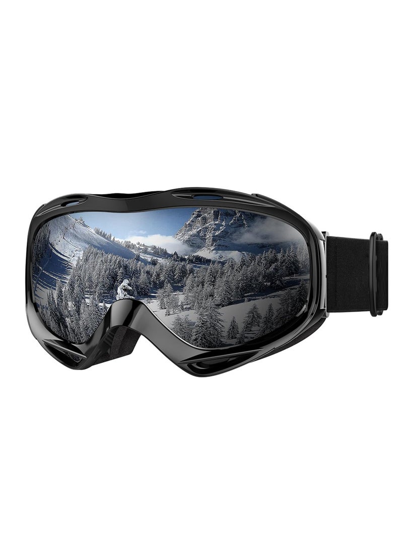SYOSI OTG Ski Goggles, Over Glasses Ski/Snowboard Goggles, 100% UV Protection, Anti-Fog Ski Goggles Mirrored for Men, Women & Youth, Winter Sports Protective Glasses - Image 1