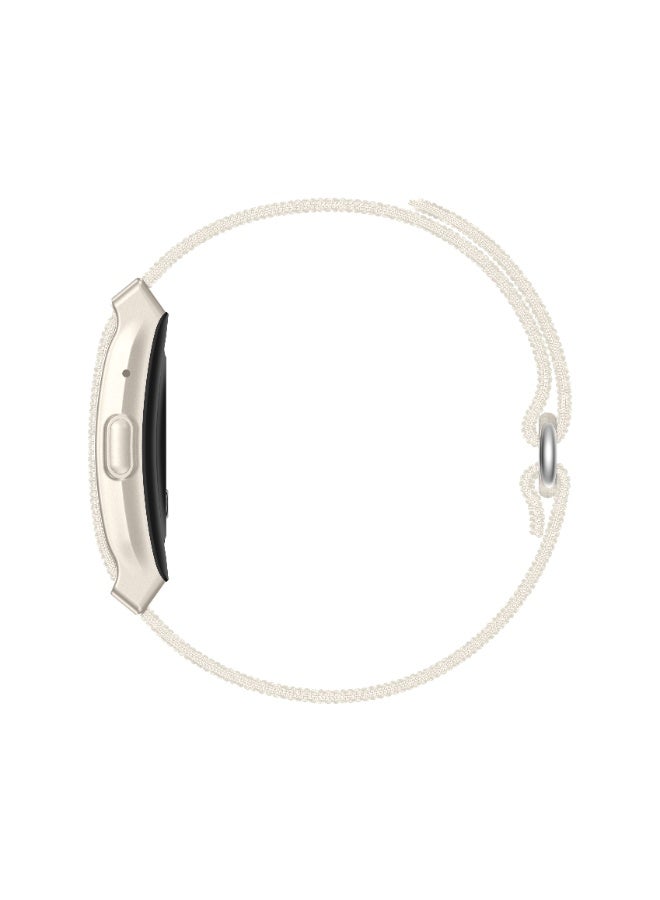 لييج سوار ذكي أنيق ومتين للرجال، جهاز تتبع لياقة بدنية بدون شاشة، سوار معصم ذكي، تتبع صحي على مدار 24 ساعة، خفيف ونحيف، مقاوم للماء بمعيار IP68، حزامان قابلان للاستبدال باللون البيج للاستخدامات الخارجية. - Image 3