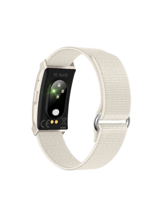 لييج سوار ذكي أنيق ومتين للرجال، جهاز تتبع لياقة بدنية بدون شاشة، سوار معصم ذكي، تتبع صحي على مدار 24 ساعة، خفيف ونحيف، مقاوم للماء بمعيار IP68، حزامان قابلان للاستبدال باللون البيج للاستخدامات الخارجية. - Image 2