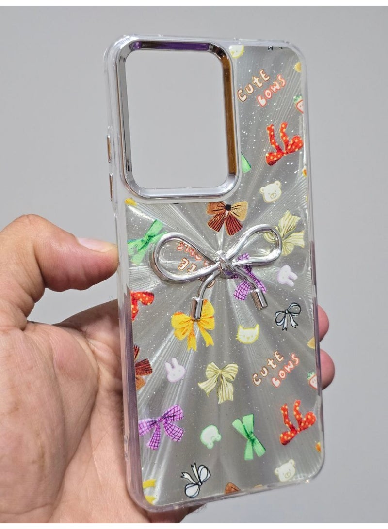 Shockproof And Scratch-Resistant Back Cover Compatible With Xiaomi Redmi A5 Features A Glossy Design With A Bow. - Image 1