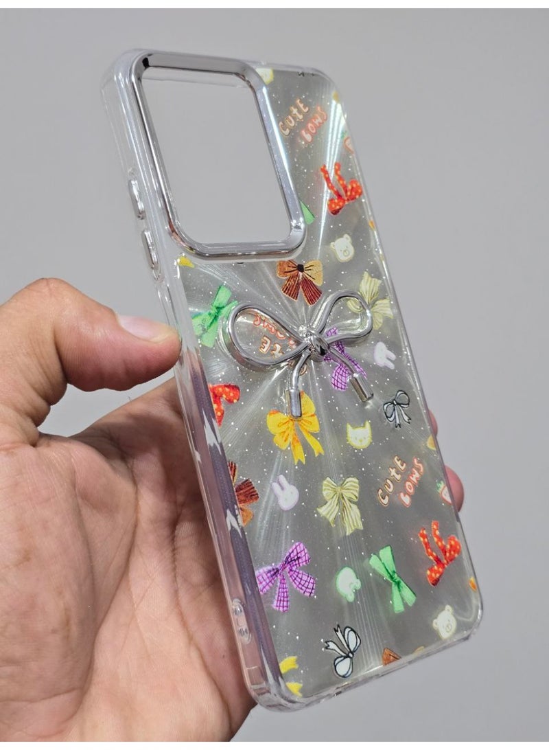 Shockproof And Scratch-Resistant Back Cover Compatible With Xiaomi Redmi A5 Features A Glossy Design With A Bow. - Image 2