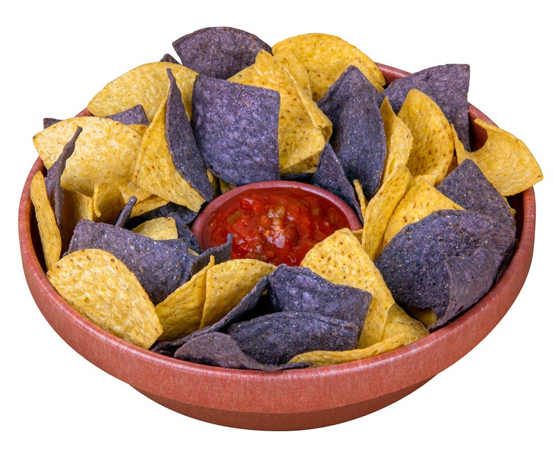 Nostalgia Nostalgia Taco Tuesday 10Inch Tortilla Chip  Salsa Bowl Perfect For Potato Chips Pretzels Veggies Ranch Guacamole Dips Hummus Brown 