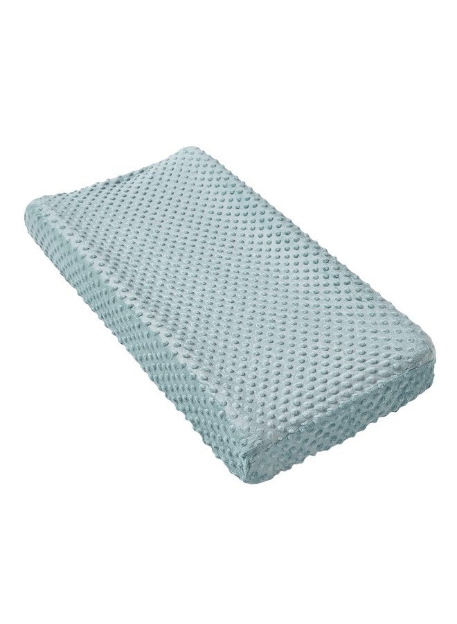 DONOMILO Changing Pad Cover Super Soft Dots Skin-Friendly Breathable Wipeable Changing Table Sheets for Baby Boy and Baby Girl (Cloud Blue) - Image 2