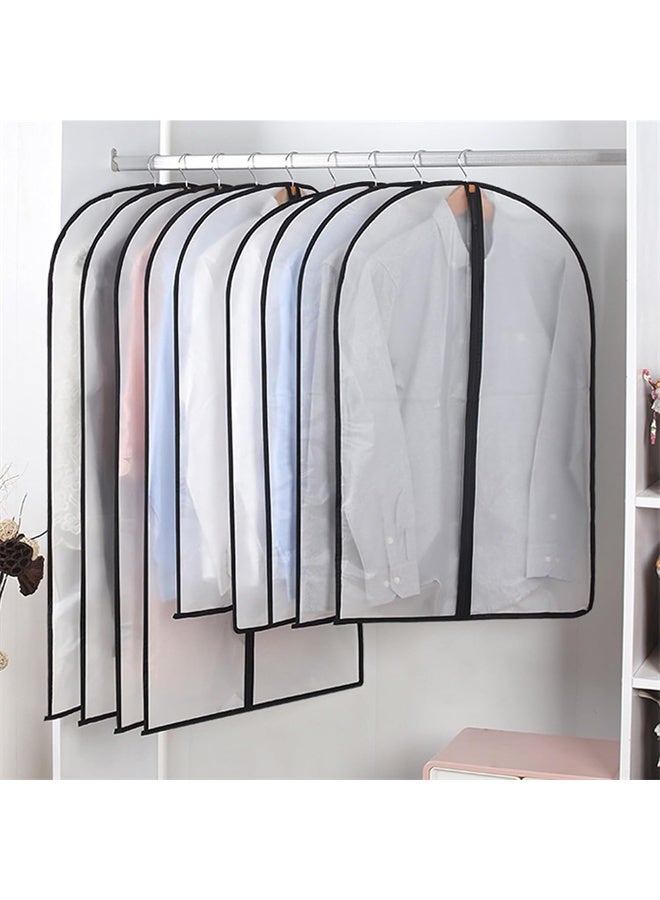 HOMESTAR Pack of 5 Extra Long Dress Garment Bags, Clear Hanging Lightweight Breathable Dust Cover with Full Zipper for Storage Clothes and Travel - Image 3