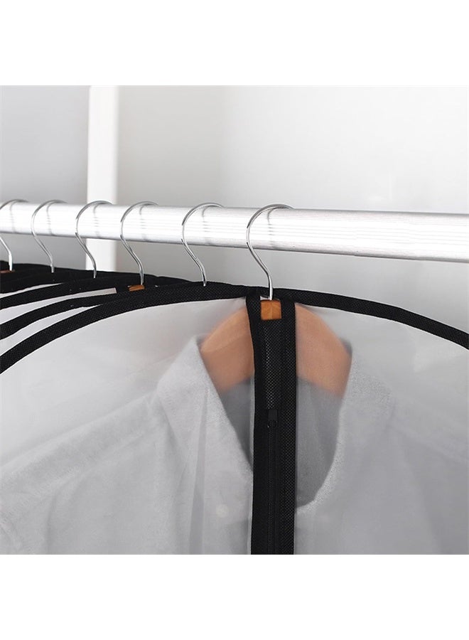 HOMESTAR Pack of 5 Extra Long Dress Garment Bags, Clear Hanging Lightweight Breathable Dust Cover with Full Zipper for Storage Clothes and Travel - Image 5