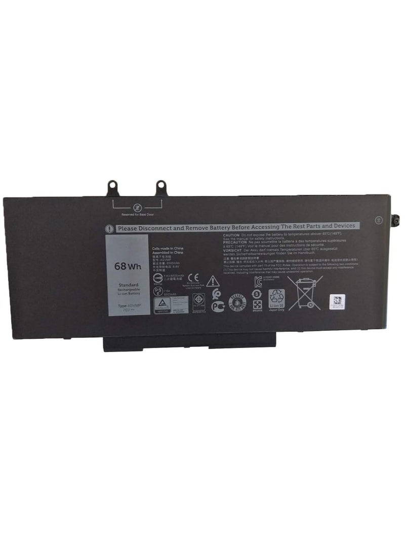 Generic 4GVMP 9JRYT RF7WM X77XY C5GV2 1V1XF R8D7N 04GVMP Replacement Laptop Battery for Dell Latitude 5400 5500 Precision 3540 3550 Inspiron 7590 7591 7791 Series 2-in-1 7.6V 68Wh by Waygo 7.6V  - Image 1