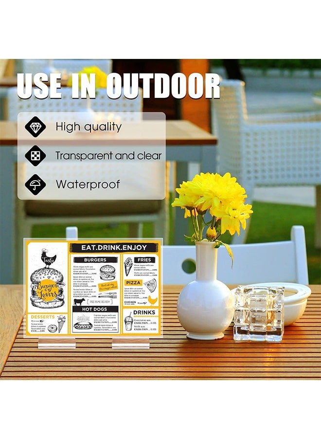 Generic 20 Pieces Acrylic Stands Clear Place Card Holders with Card Slot Table Display Wedding Sign Holders Stand for Numbers Photos Office Menu Meeting  - Image 2