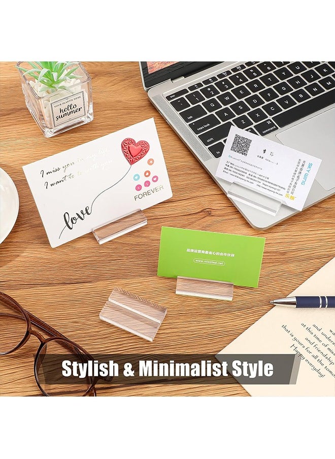 Generic 20 Pieces Acrylic Stands Clear Place Card Holders with Card Slot Table Display Wedding Sign Holders Stand for Numbers Photos Office Menu Meeting  - Image 4