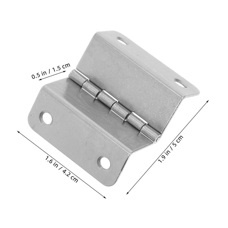 8Pcs Stainless Steel Folding Metal Hinges Right Angle Bendable Full Rotation Heavy Duty for Cabinet Kitchen Doors - Image 3