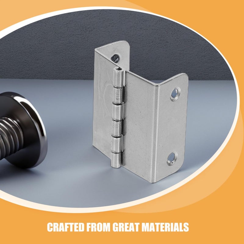 8Pcs Stainless Steel Folding Metal Hinges Right Angle Bendable Full Rotation Heavy Duty for Cabinet Kitchen Doors - Image 4