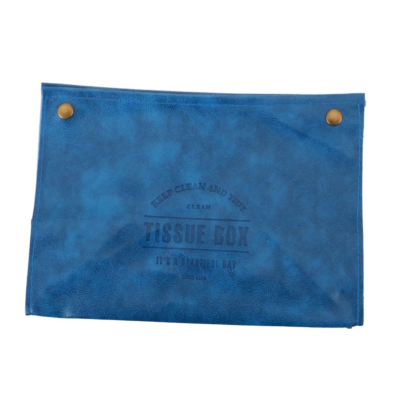 Soft Leather Tissue Box Cover With Bottom Belt For Home And Car Decorative Holder - Image 2