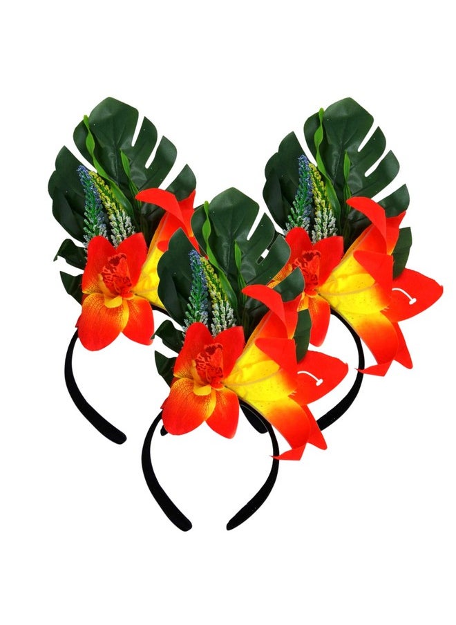 Hibiscus Flower & Palm Leaves Headband Beach Vacation & Costume Party Hair Accessories One Size Fits Most (3 Pack) - pzsku/Z34612E6E4D73FA9E57D5Z/45/_/1718267790/2bd18adb-993c-4c14-acfe-60471e290652