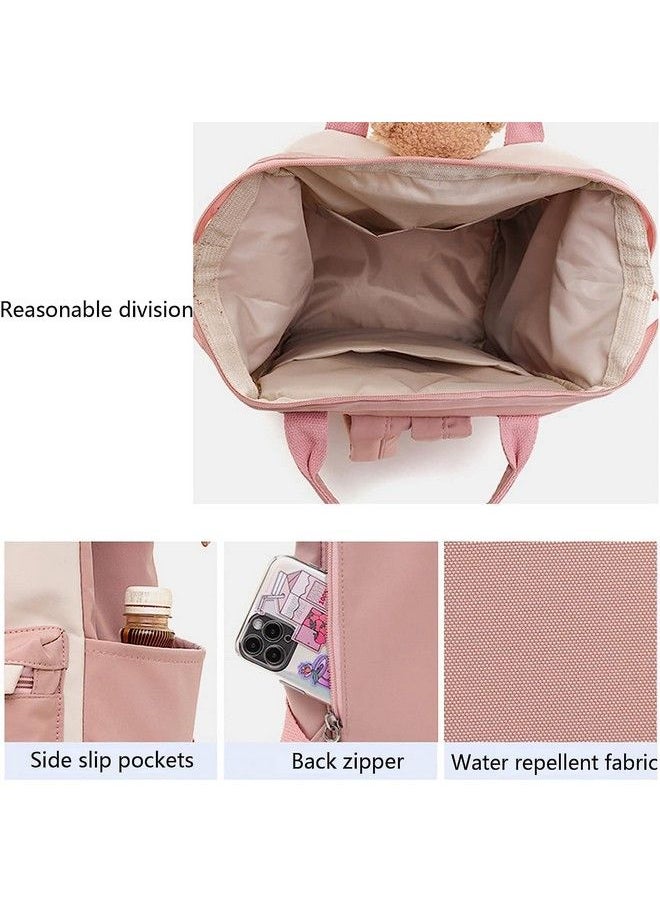 HOUSE OF QUIRK Baby Diaper Bag Maternity Backpack Cut Bear Mom Bag Nylon Stylish Nappy Bags With Multi Function For Baby Bag (Black;White)  - Image 4