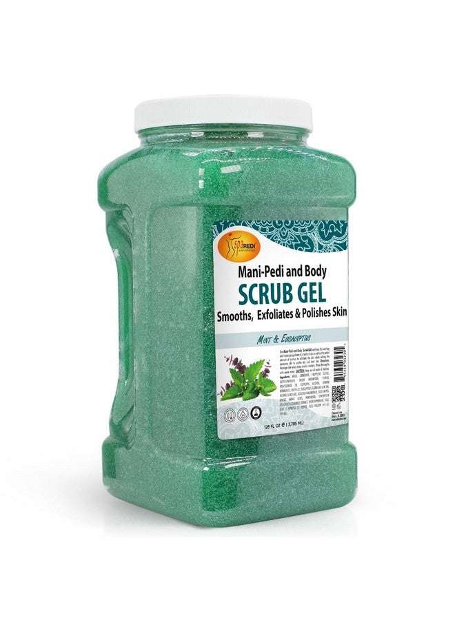 spa REDI Exfoliating Scrub Pumice Gel Mint And Eucalyptus 128 Oz Manicure Pedicure And Body Exfoliator Infused With Hyaluronic Acid Amino Acids Panthenol And Comfrey Extract - Image 1