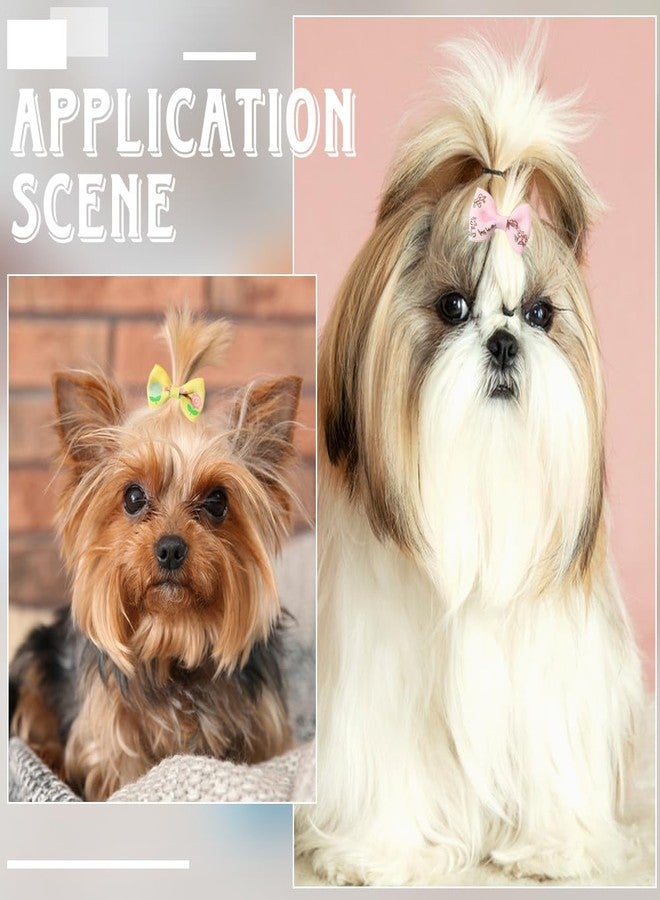 مجموعة CREATCABIN من 32 قطعة (16 ربطة شعر) لربطات شعر صغيرة لطيفة للجراء، مزودة بأربطة مطاطية، مصنوعة يدويًا، مناسبة للكلاب والقطط والأرانب، إكسسوارات تزيين الحيوانات الأليفة، مثالية لحفلات أعياد الميلاد، مقاس 1.6 × 0.9 بوصة. - Image 4