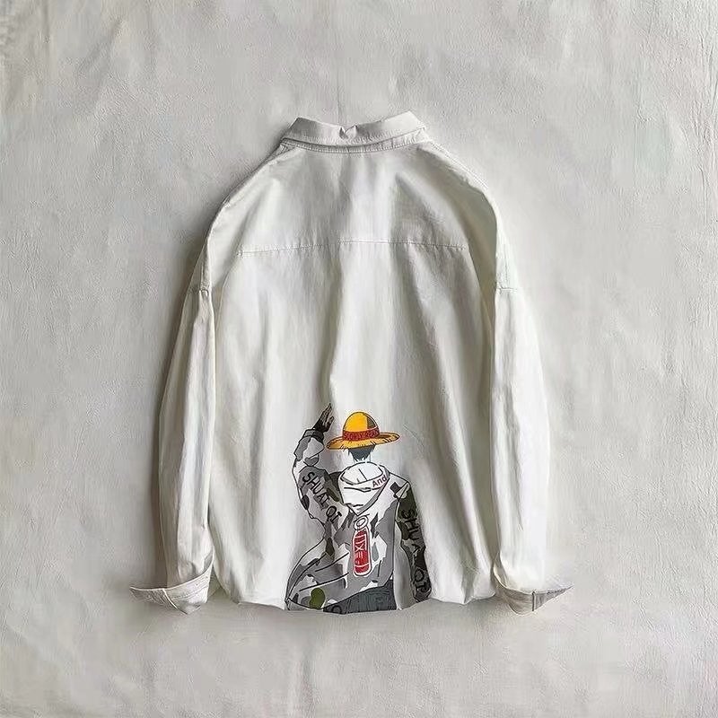 Spring And Stitching Five-Point Sleeve Shirt Men'S Korean-Style Casual Jacket All-Match Trendy Hong Kong-Style Short-Sleeved Workwear Shirt - Image 1