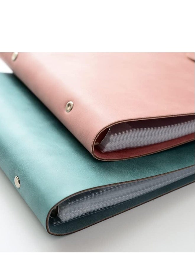 Photo Albums 200 Pockets Premium Leather Fujifilm Instax Mini Album, Wallet Size 3 Inch Picture Name Card Book (Green)  - Image 5
