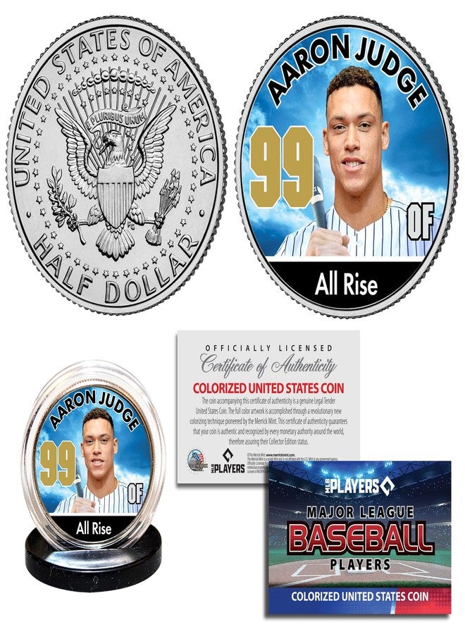 Merrick Mint Aaron Judge Yankees All Rise Baseball Legend JFK Half Dollar Coin - Officially Licensed - Image 3