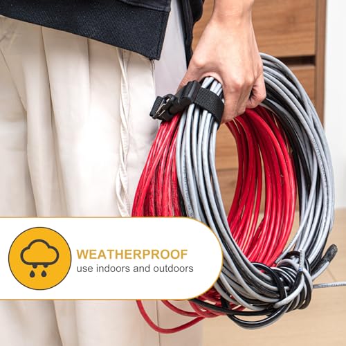Wowangce 17 Inch Adjustable Extension Cord Holder Organizer with Triangle Clips Heavy Duty Storage Straps Extension Cord Hanger for Men Workshop Garage Organization Storage - Image 4