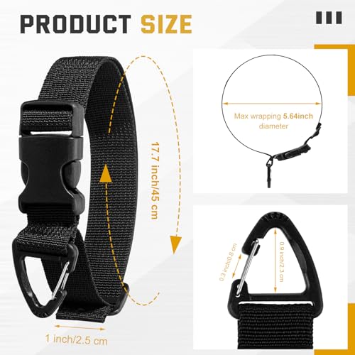 Wowangce 17 Inch Adjustable Extension Cord Holder Organizer with Triangle Clips Heavy Duty Storage Straps Extension Cord Hanger for Men Workshop Garage Organization Storage - Image 2