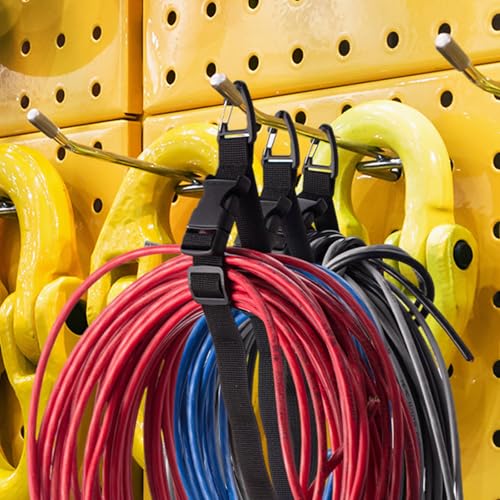 Wowangce 17 Inch Adjustable Extension Cord Holder Organizer with Triangle Clips Heavy Duty Storage Straps Extension Cord Hanger for Men Workshop Garage Organization Storage - Image 5