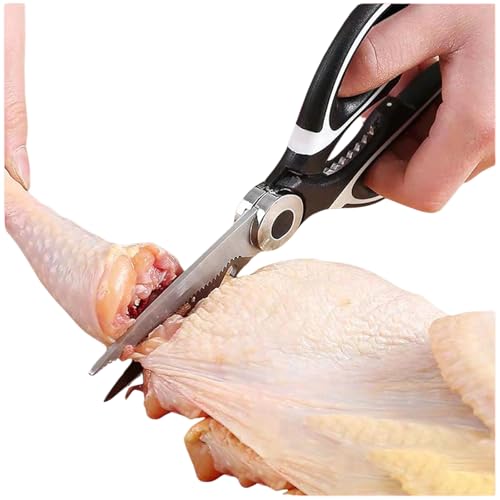 Vivatra Home & Kitchen Multi-Function Meat Cutting Scissor, Black and Silver Color, Medium Size (21 x 9 cm) - Image 1