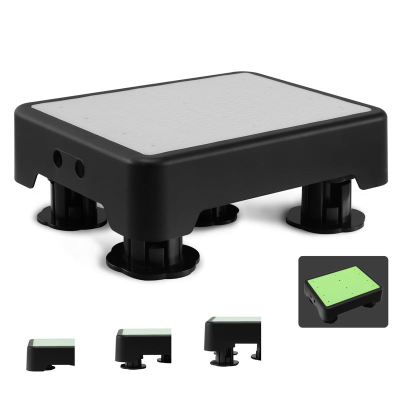 CHIKILLA Adjustable Step Stool for Bedside High Beds, Glow in the Dark Bed Steps for Adults Elderly, 650LBS Heavy Duty Non-Slip Safety Platform for Car, Bathtub, Kitchen, 3 Height Settings 3.7"-5.9" - Image 1