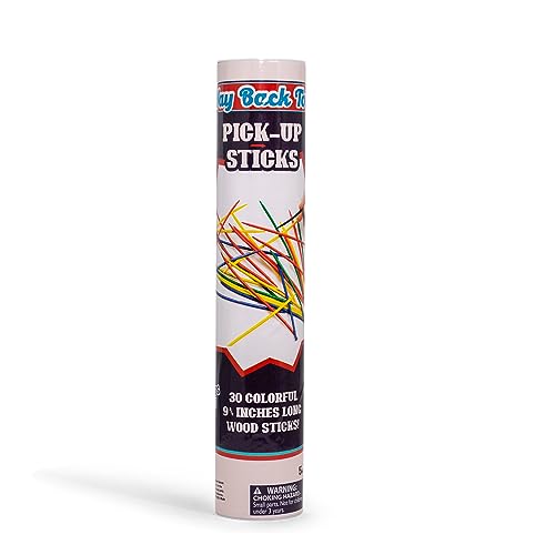 Continuum Games Way Back Toys Pick Up Sticks, 30 Colorful Wooden Sticks and Easy to Carry Container, Game of Steady Hands and Skill, Novelty Family Fun Game for Ages 5 and up - Image 1