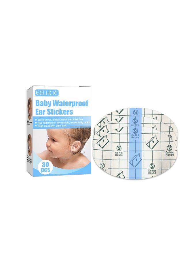 EELHOE EELHOE waterproof earplugs are essential for protecting ears from water during bathing, hair washing, and swimming. 30-piece baby earplug protection stickers - Image 1