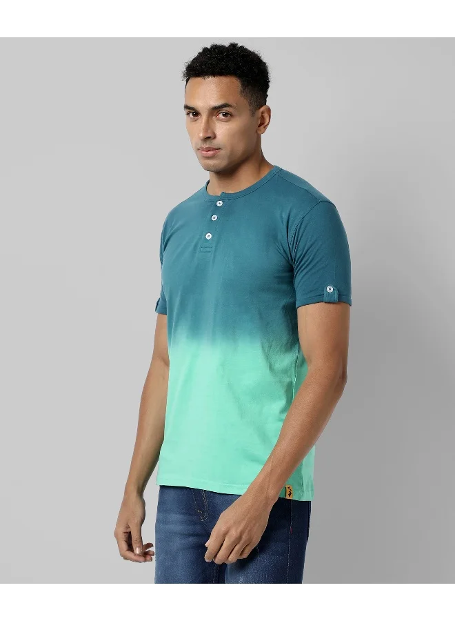Campus Sutra Men's Multicolour Colourblocked Regular Fit Casual T-Shirt