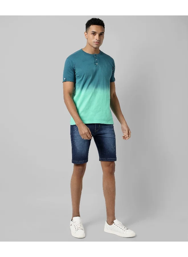Campus Sutra Men's Multicolour Colourblocked Regular Fit Casual T-Shirt