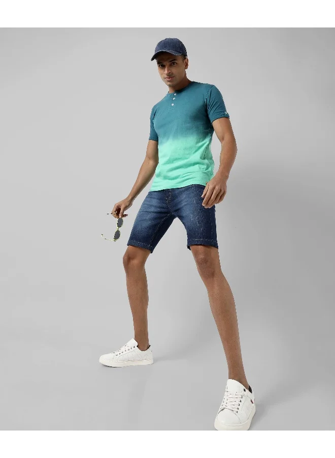 Campus Sutra Men's Multicolour Colourblocked Regular Fit Casual T-Shirt