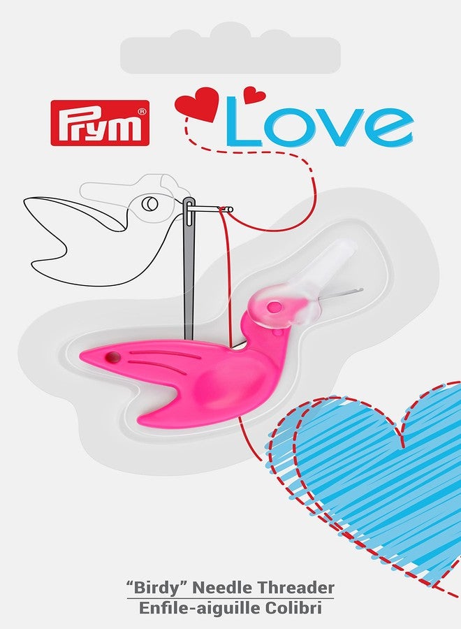 برايم أداة ربط الإبر من Prym Love Birdy مع قاطعة خيوط، لون وردي - Image 2
