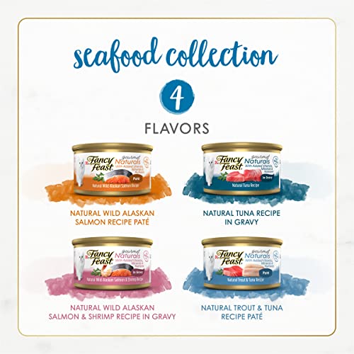 Fancy Feast Purina Fancy Feast Wet Cat Food Variety Pack Gourmet Naturals Seafood - (Pack of 30) 3 oz. Cans - Image 2