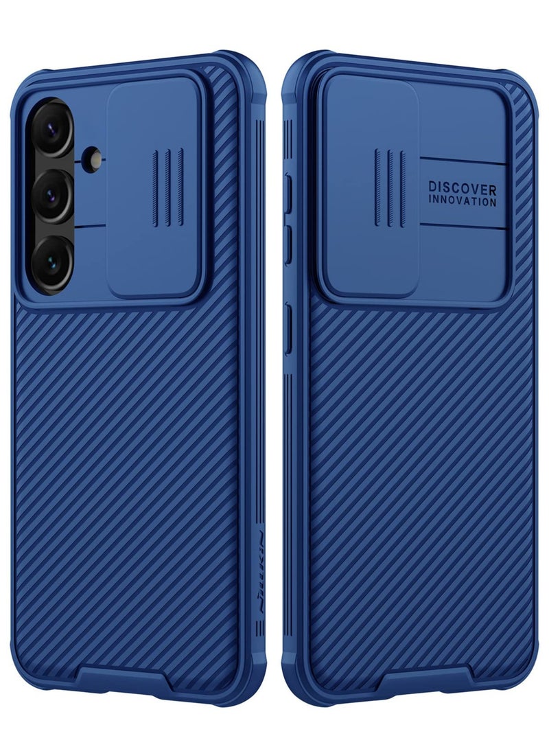 For Samsung Galaxy A-55 5G Case TPU Shockproof Bumper, Camera Lens Protection Slide Cover Phone Case, Anti-Fingerprint Slim Fit Mobile Back Cover