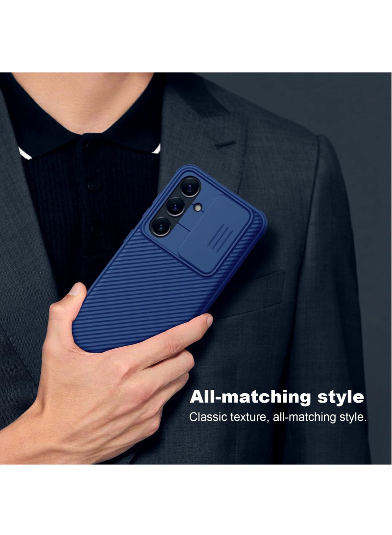 For Samsung Galaxy A-55 5G Case TPU Shockproof Bumper, Camera Lens Protection Slide Cover Phone Case, Anti-Fingerprint Slim Fit Mobile Back Cover