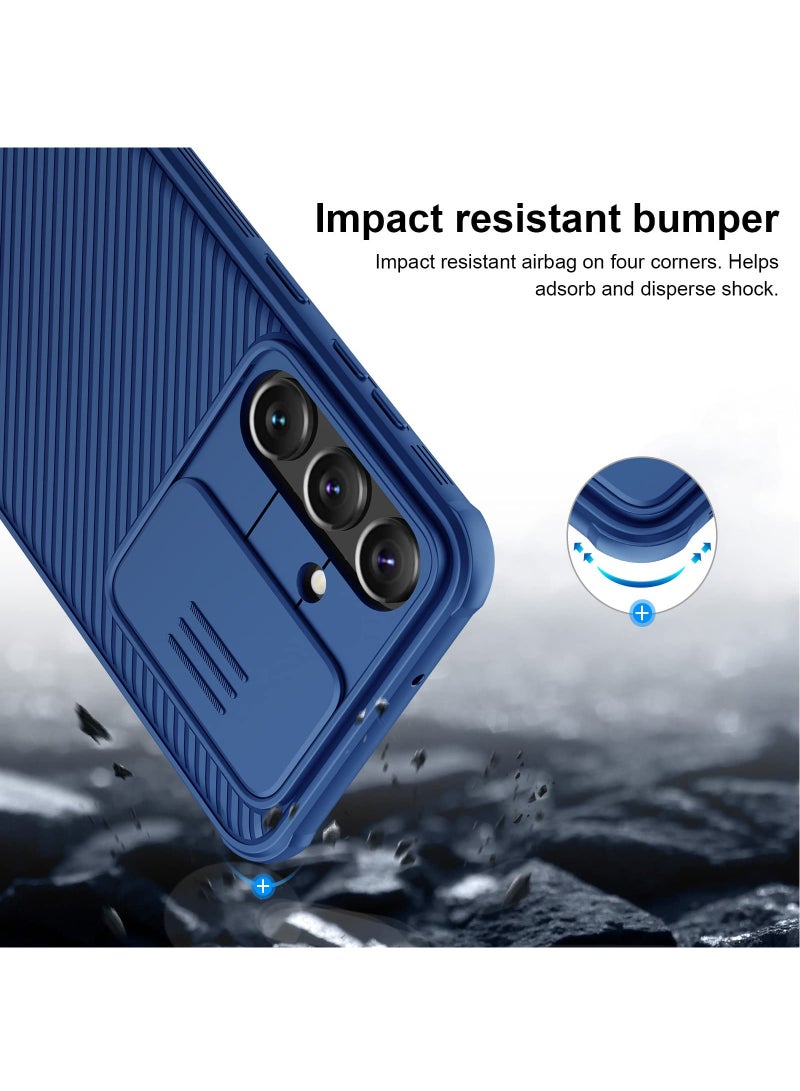 For Samsung Galaxy A-55 5G Case TPU Shockproof Bumper, Camera Lens Protection Slide Cover Phone Case, Anti-Fingerprint Slim Fit Mobile Back Cover