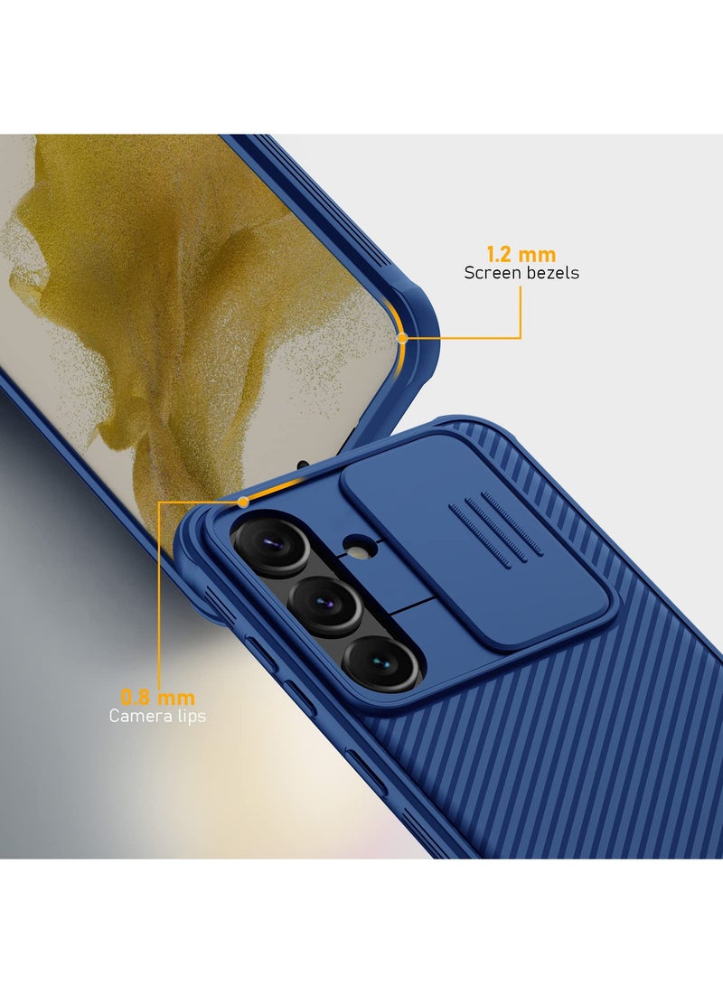 For Samsung Galaxy A-55 5G Case TPU Shockproof Bumper, Camera Lens Protection Slide Cover Phone Case, Anti-Fingerprint Slim Fit Mobile Back Cover